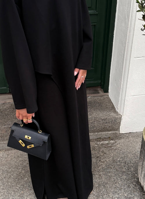 Licorice Dream- Maxi Skirt